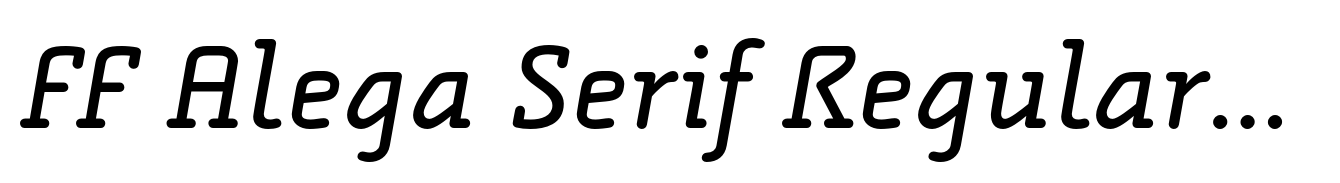 FF Alega Serif Regular Italic